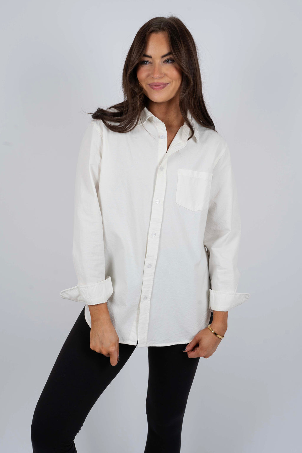 Modern Woven Knit Button Down Blushing