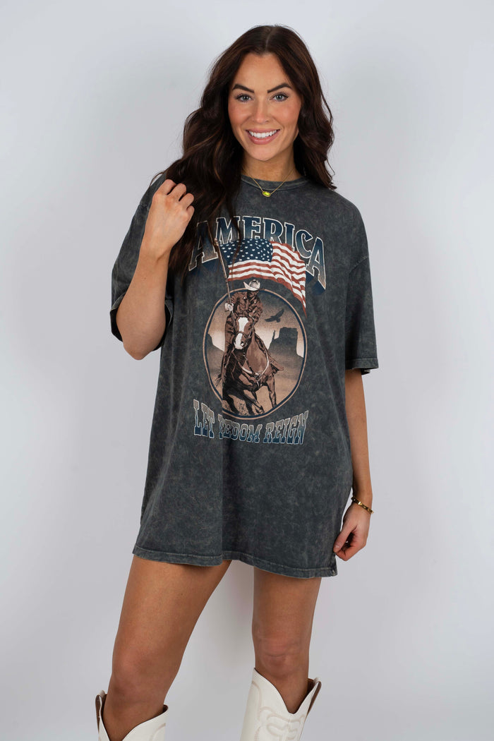 America Let Freedom Reign Graphic Tee