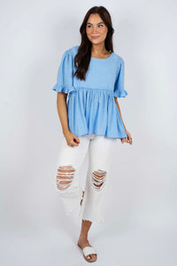 Truly Yours Top (Peri Blue)