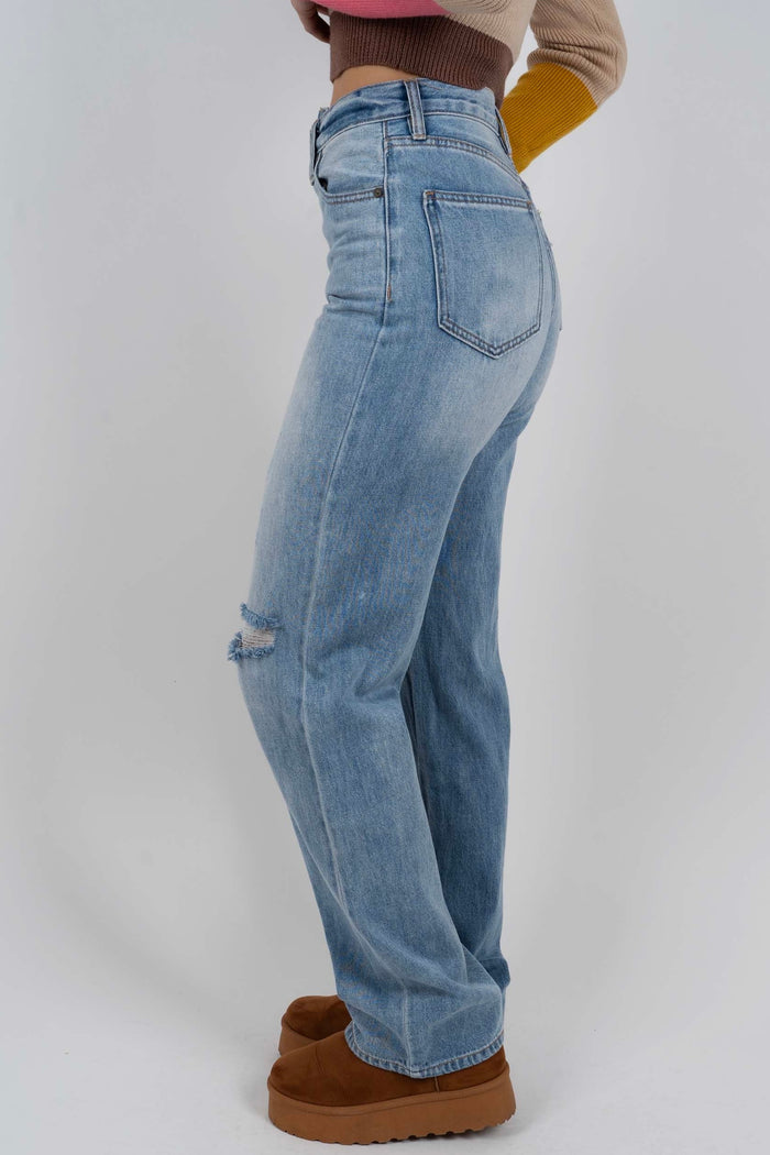 Kancan 90's Straight Jeans (Light Wash)