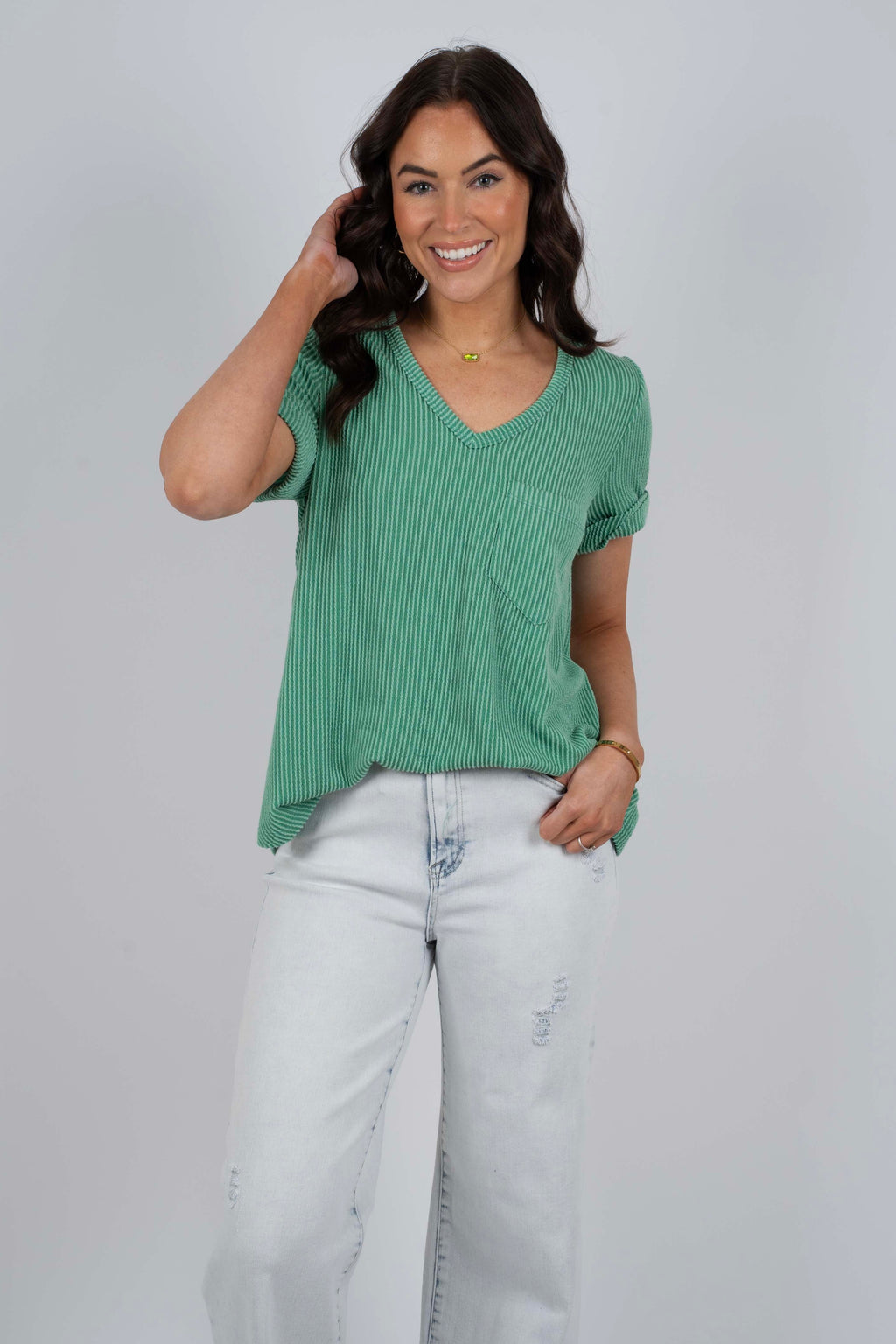 Off The Charts Top (Jade) Blushing