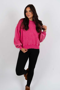 Lindsey Oversized Pullover (Pink)