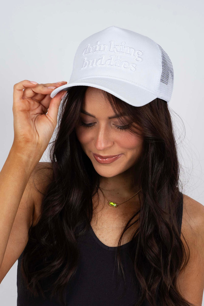 Drinking Buddies Hat (White)