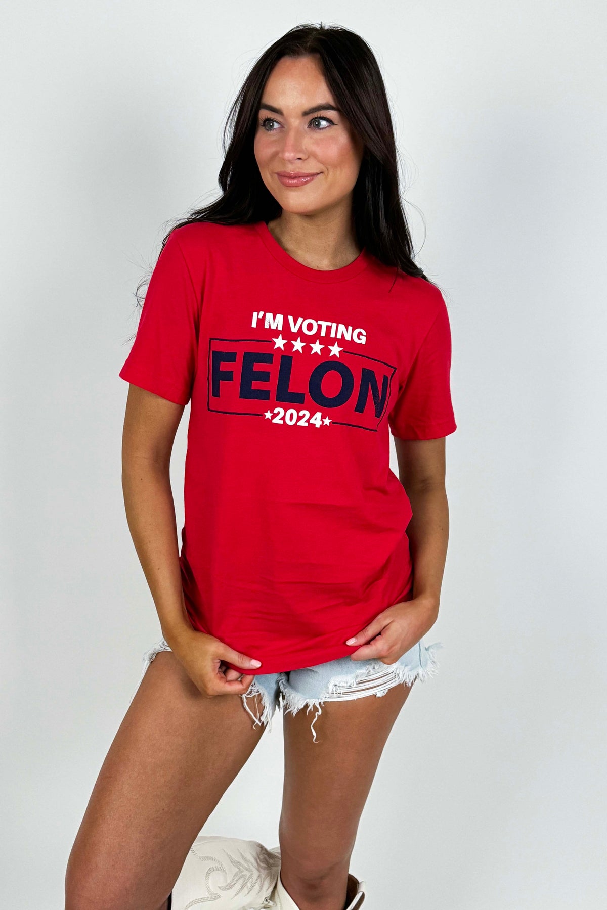 I'm Voting Felon Graphic Tee (Red)