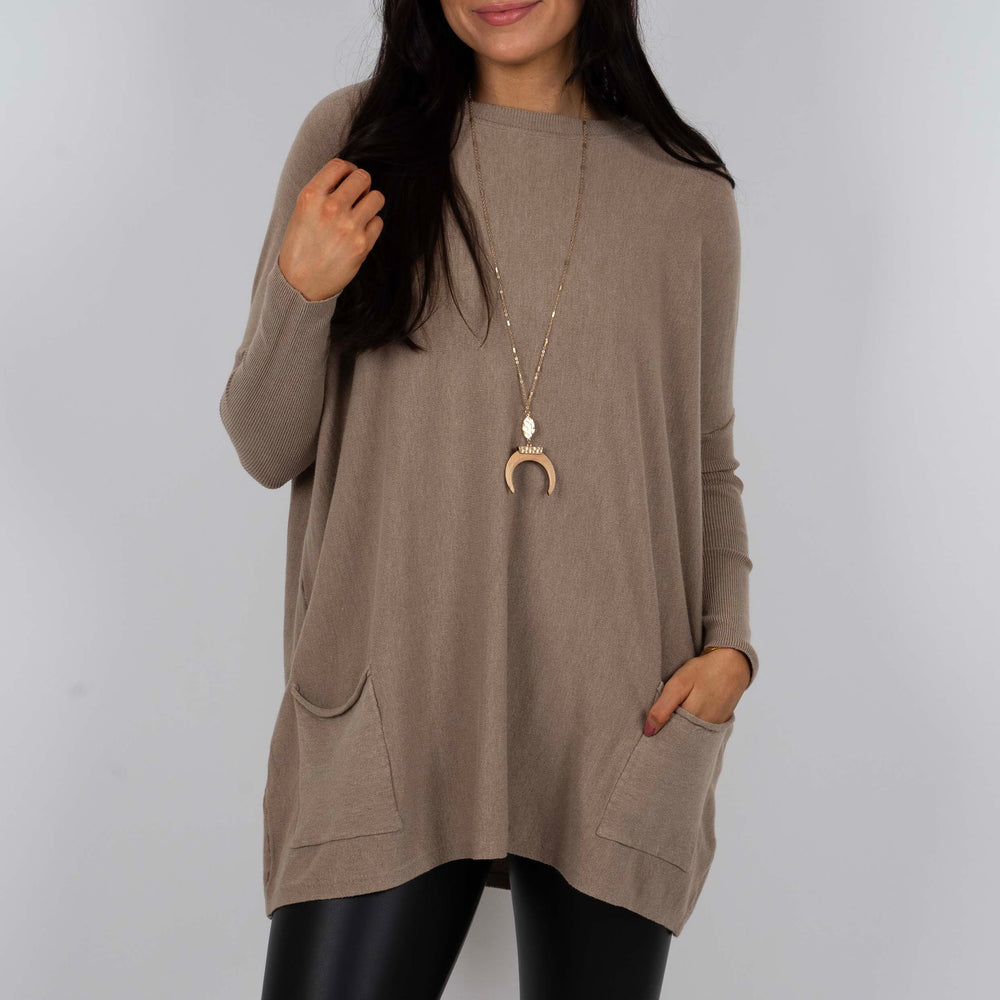 Totally Smitten Sweater (Mocha)