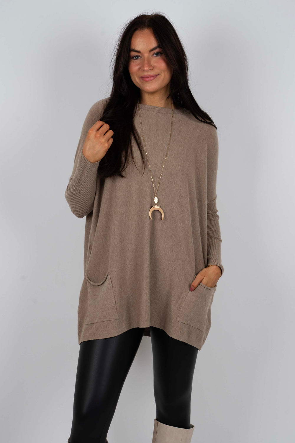 Totally Smitten Sweater (Mocha)