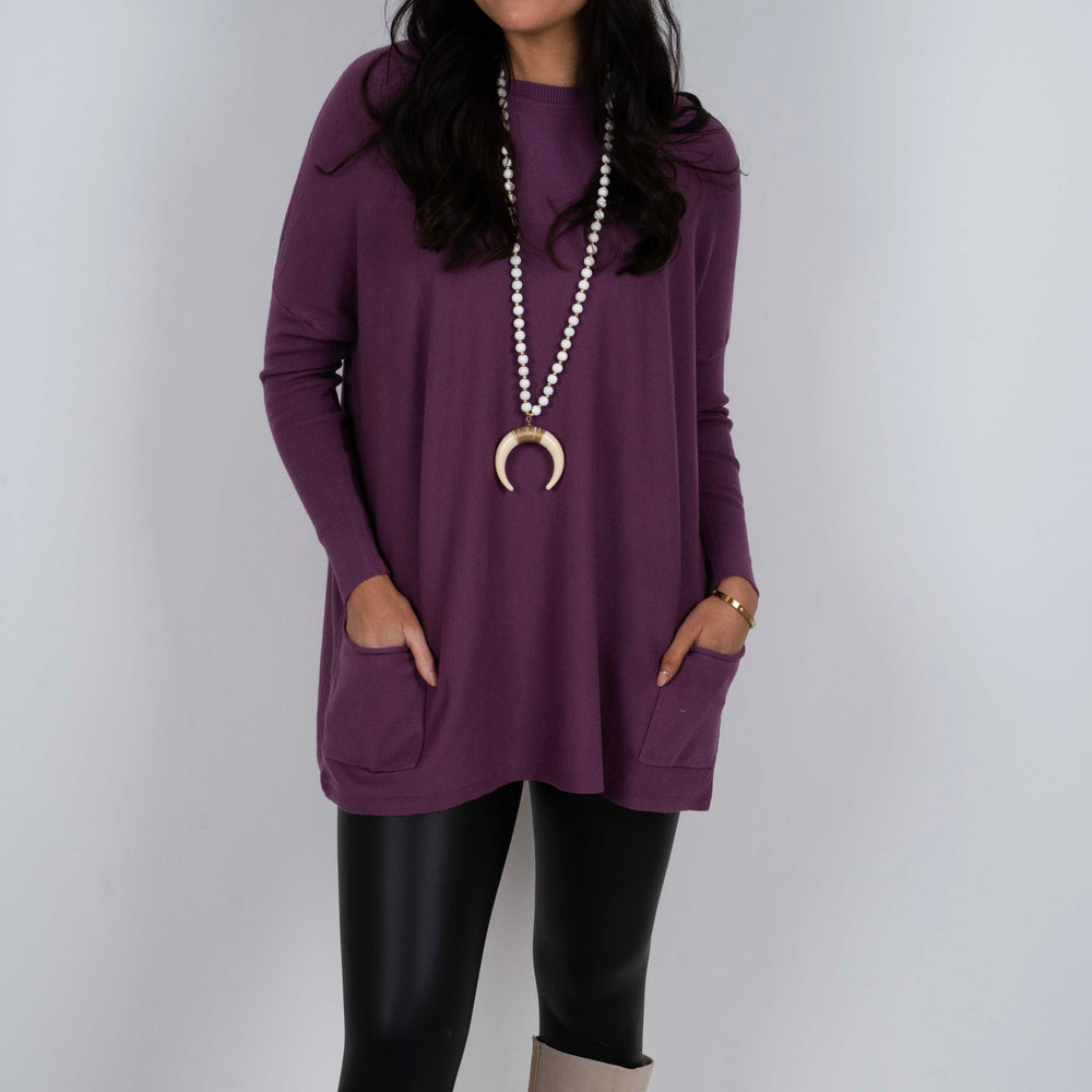 Totally Smitten Sweater (Light Plum)