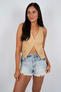 Lulu High Rise Cut Off Shorts (Subzero)