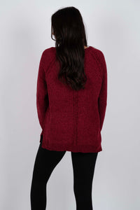 Keep It Going Sweater (Cabernet)