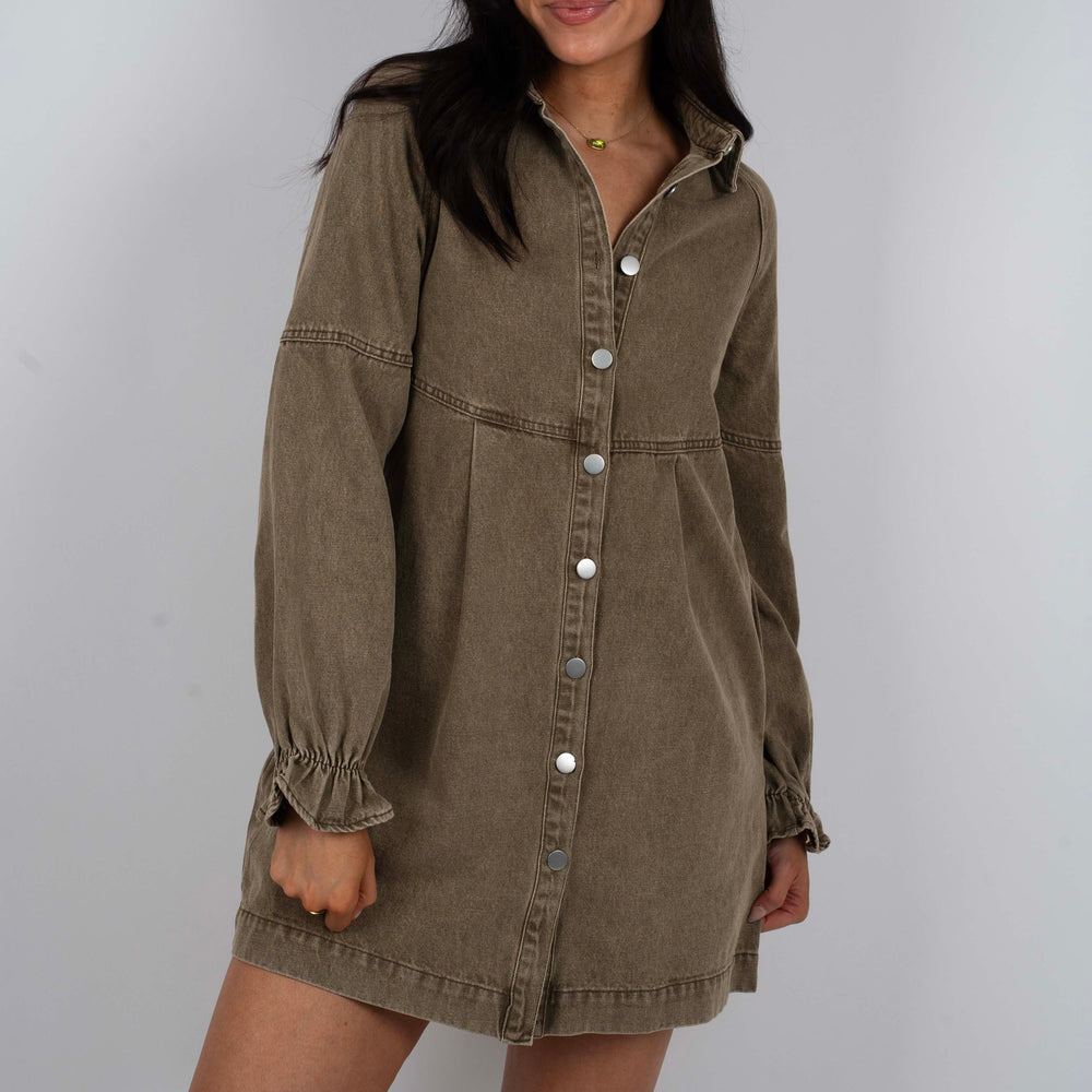 
                      
                        Only This Time Denim Dress (Olive)
                      
                    