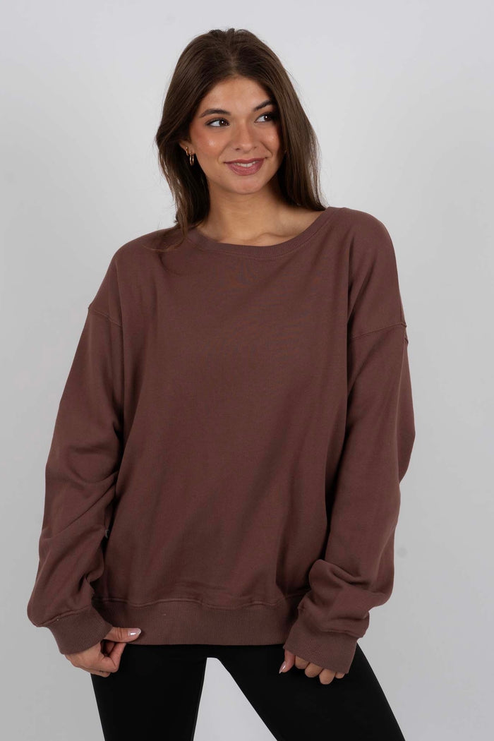 Just My Type Pullover (Chocolate)