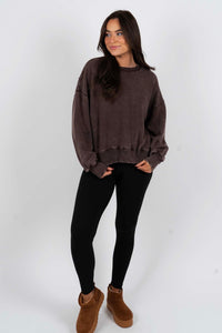 Lindsey Oversized Pullover (Brown)