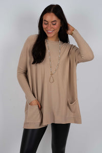 Totally Smitten Sweater (Dark Taupe)