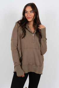 Campfire Cozy Pullover (Mocha)