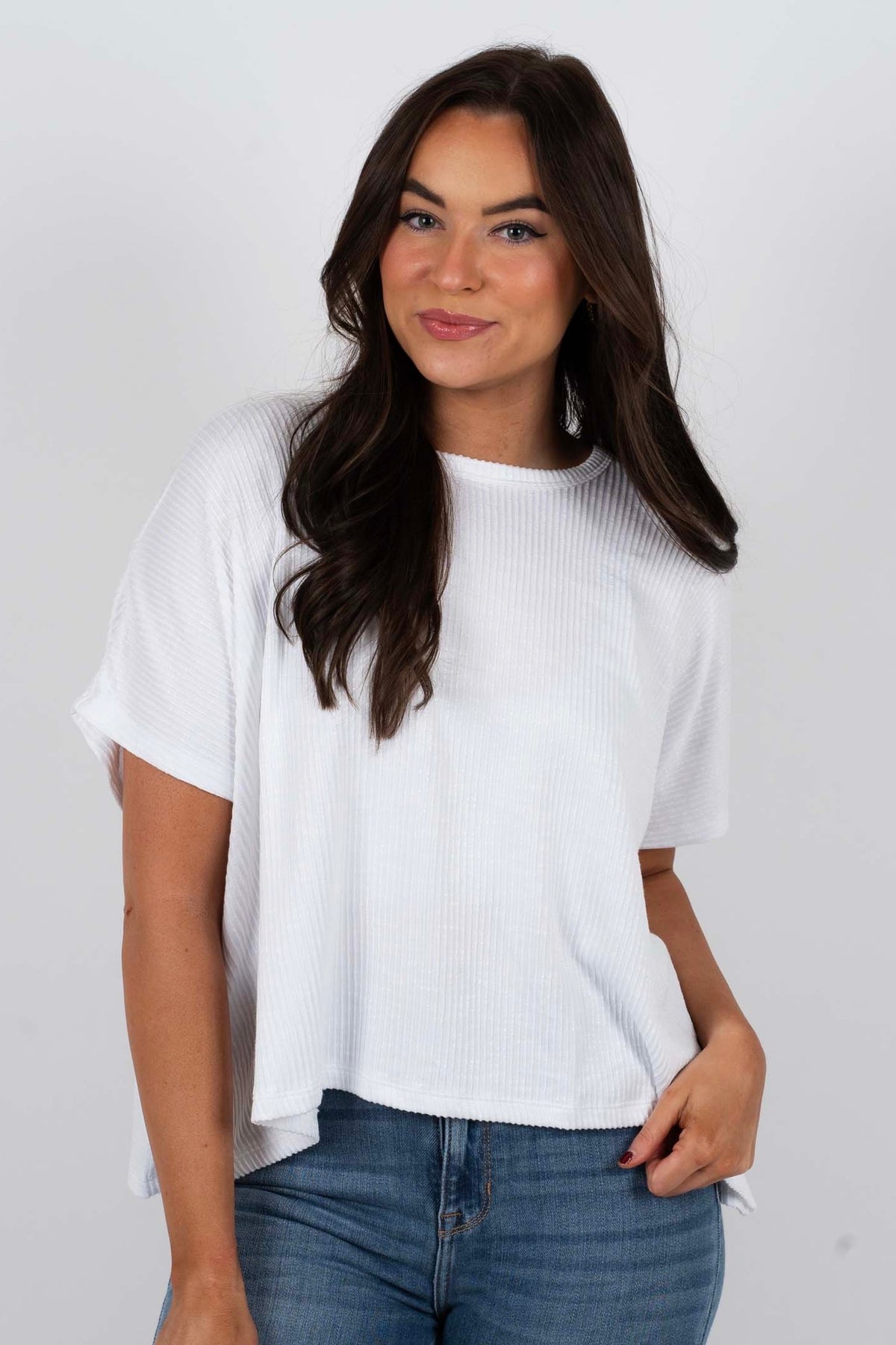 Kendall Striped Top (Off White)
