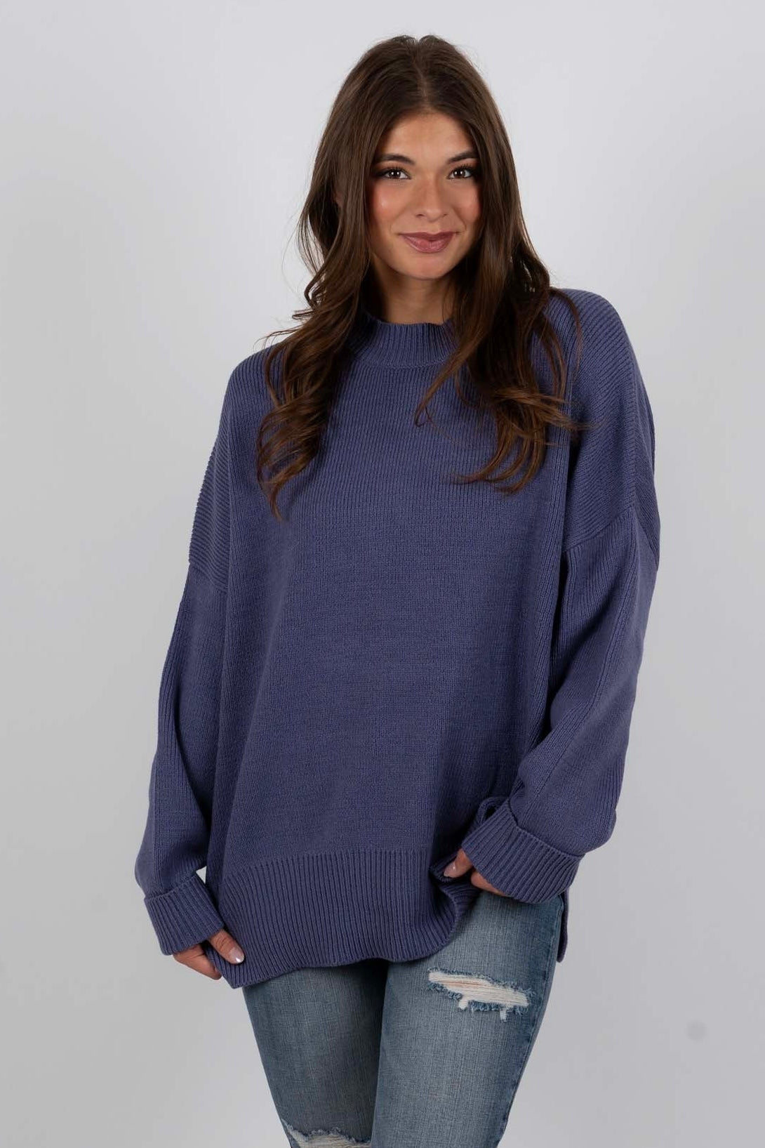 Something To Tell Sweater (Denim)