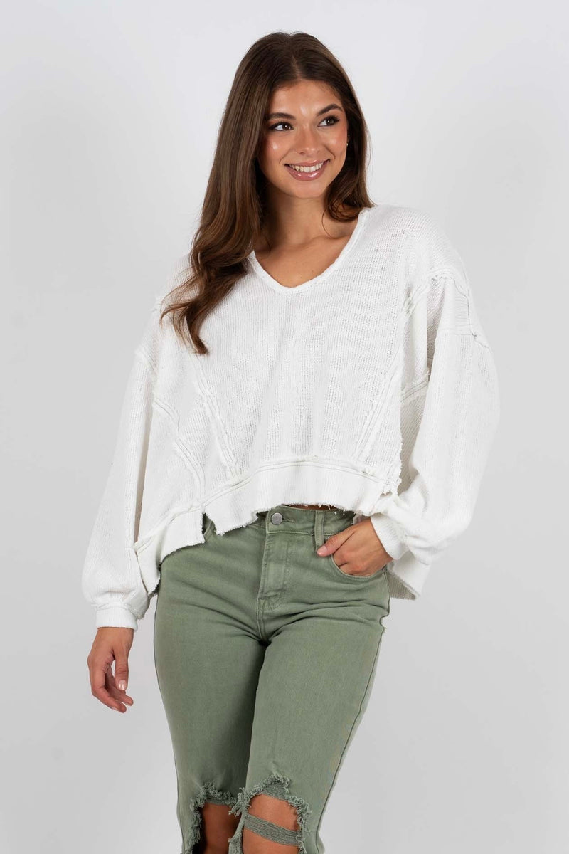 Nothing On You Sweater (White)