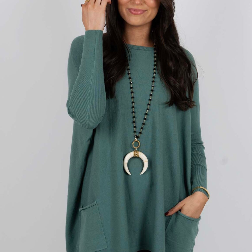 Totally Smitten Sweater (Marine Green)