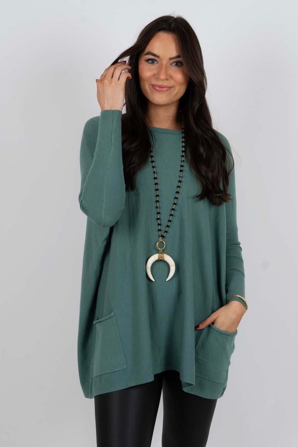 Totally Smitten Sweater (Marine Green)