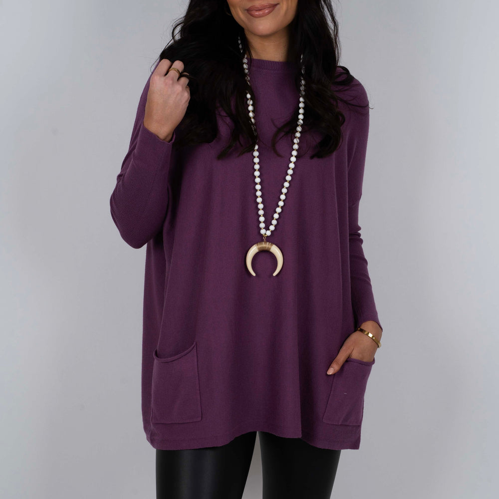 Totally Smitten Sweater (Light Plum)