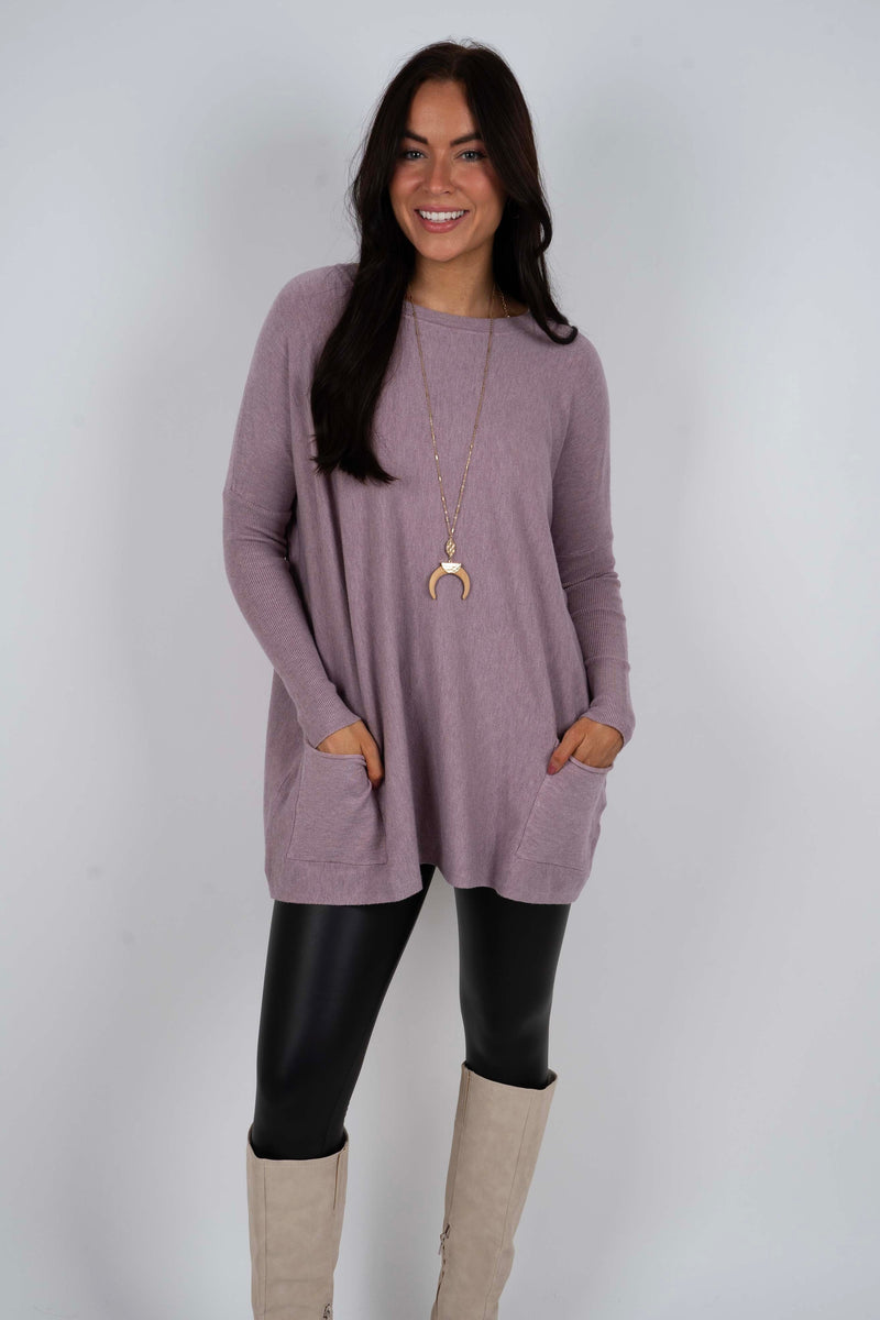 Totally Smitten Sweater (Lavender)