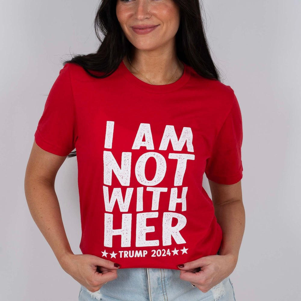 
                      
                        I'm Not With Her Graphic Tee (Red)
                      
                    