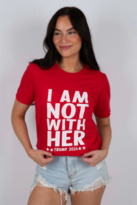 I'm Not With Her Graphic Tee (Red)