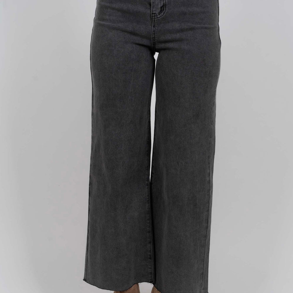 
                      
                        Miles To Go Wide Leg Denim Jeans (Washed Grey)
                      
                    