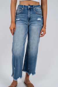 Risen High Rise Crop Jeans