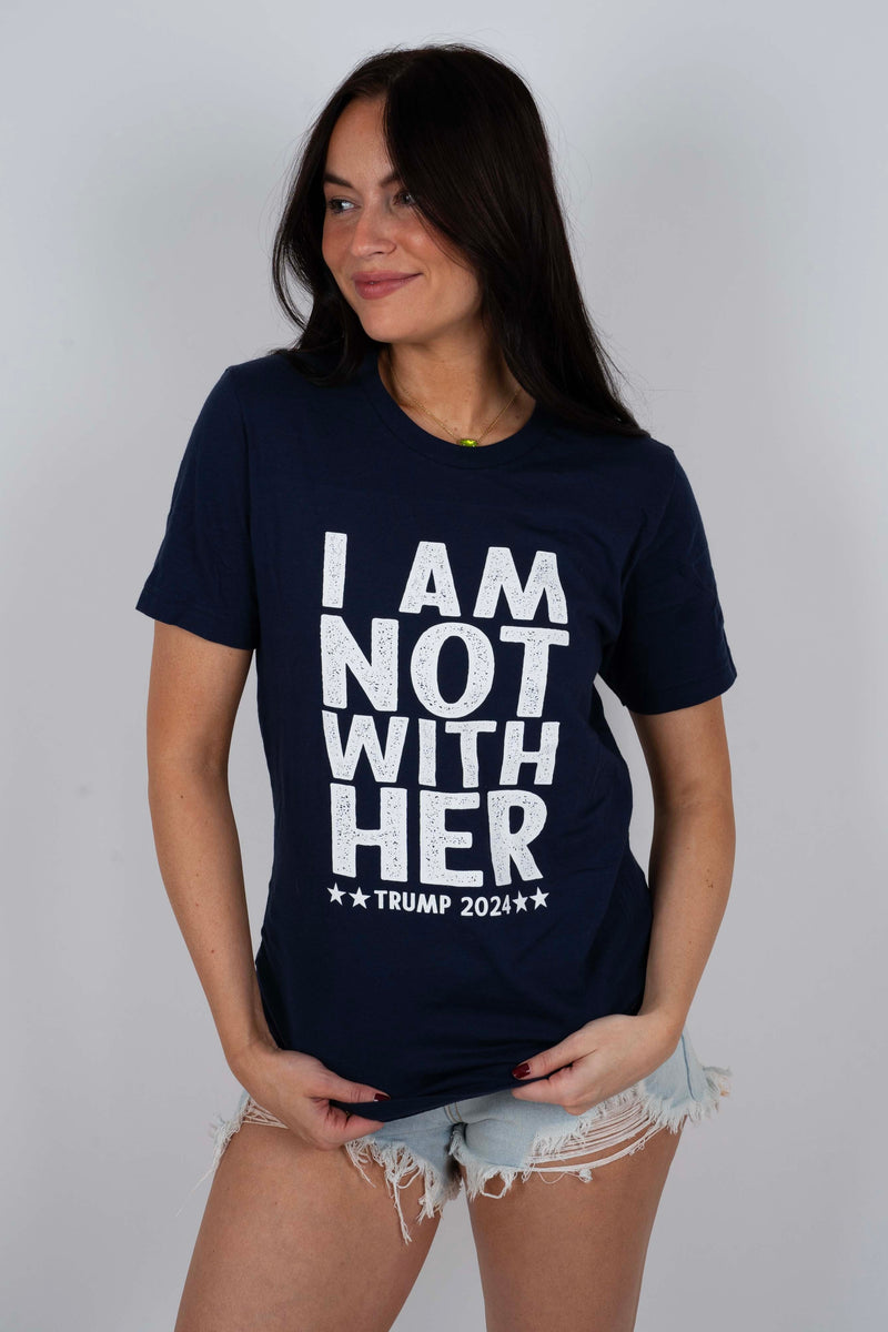 I'm Not With Her Graphic Tee (Navy)