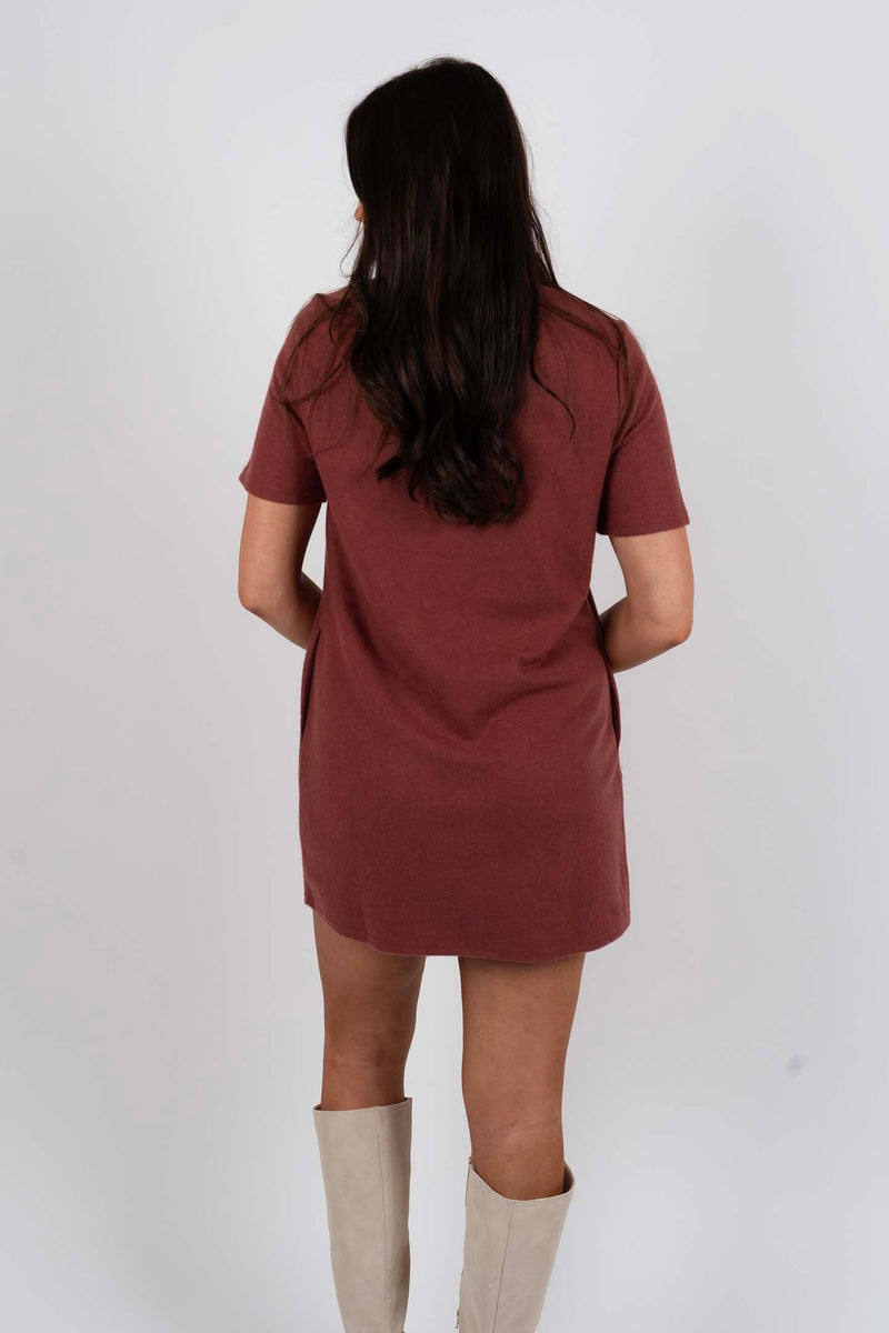 Tiffany T-Shirt Dress (Rust)