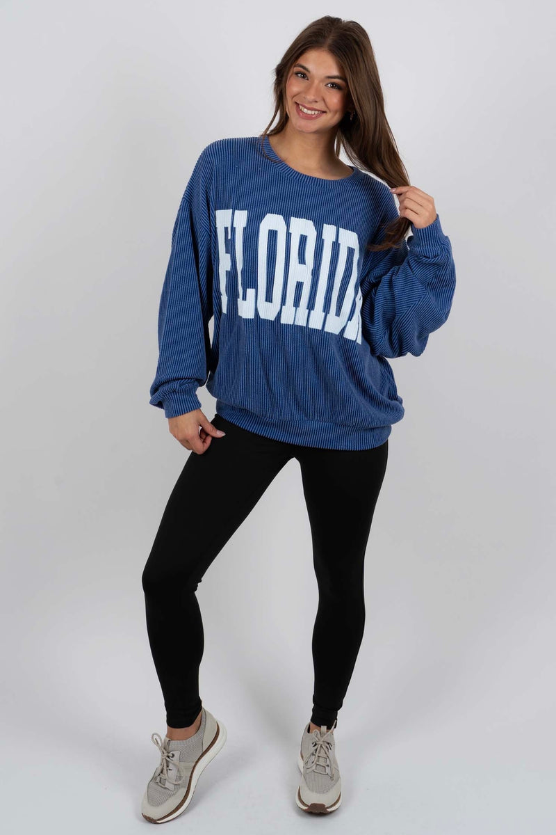 Florida Corded Sweatshirt (Blue)