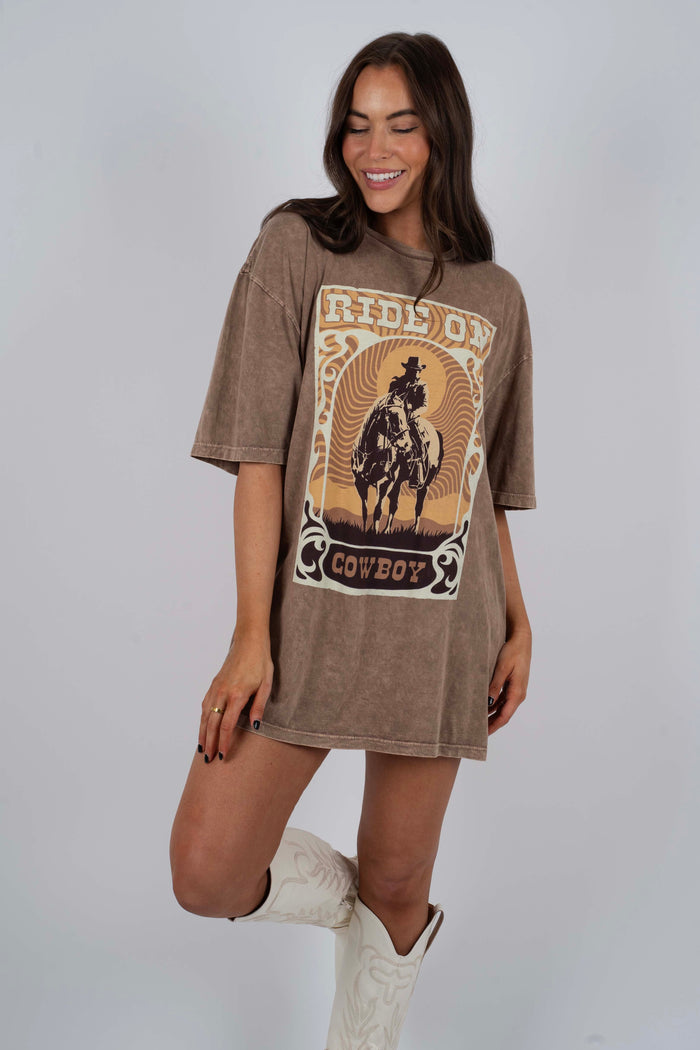 Ride On Cowboy Graphic Tee