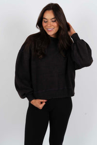 Lindsey Oversized Pullover (Black)
