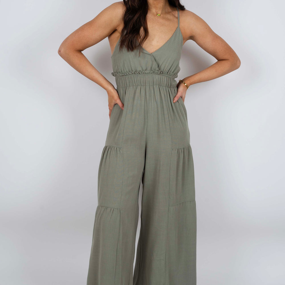 Think About You Jumpsuit (Sage)