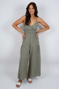 Think About You Jumpsuit (Sage)