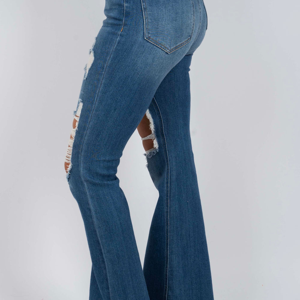 
                      
                        Jolie Distressed Flares (Medium Denim)
                      
                    