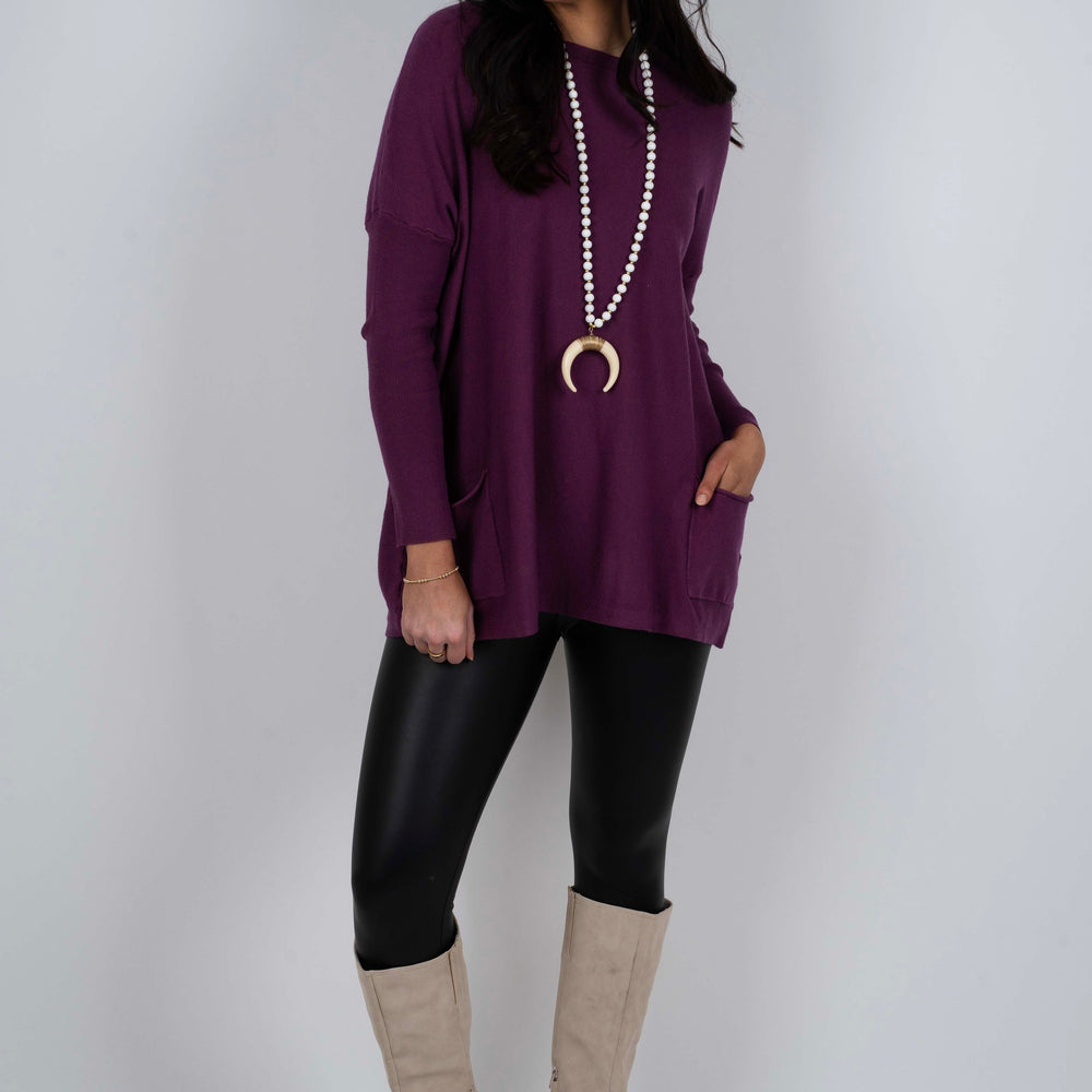 
                  
                    Totally Smitten Sweater (Magenta)
                  
                