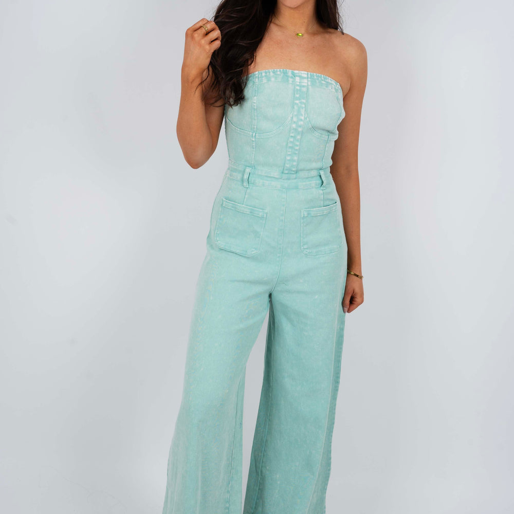 Coming Around Denim Jumpsuit