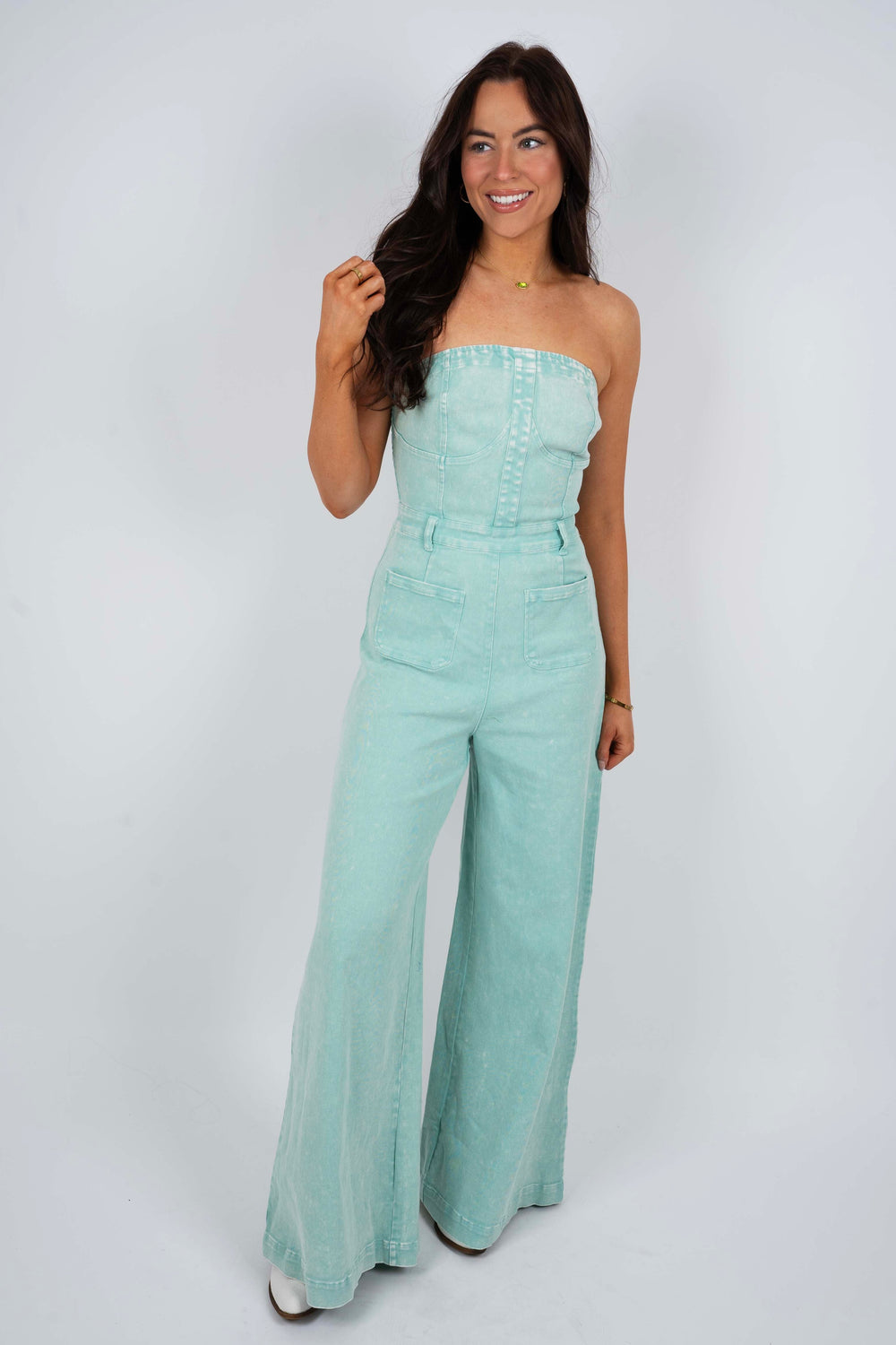 Coming Around Denim Jumpsuit