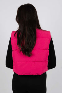 Bailey Puffer Vest (Fuchsia)