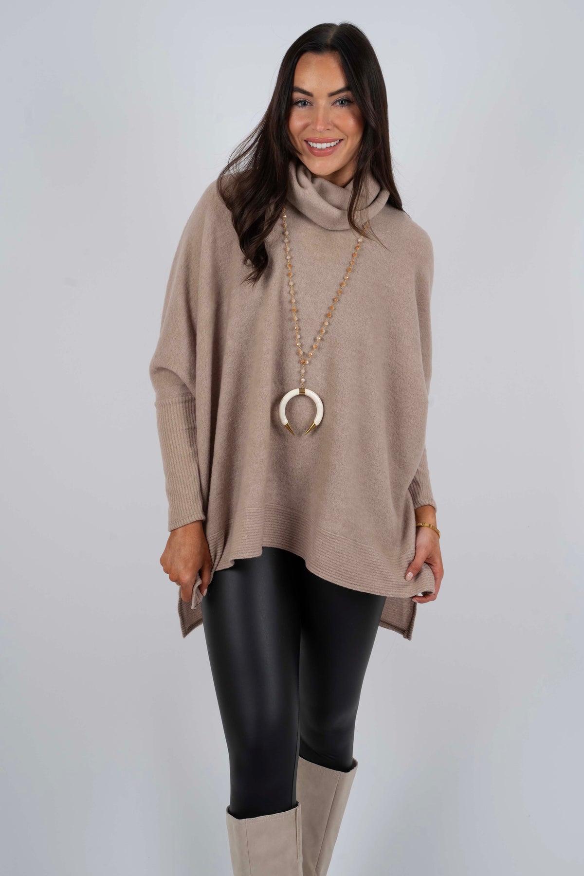 Tell Me Why Tunic (Taupe)
