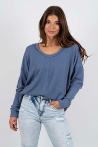 Not There Yet Top (Denim)