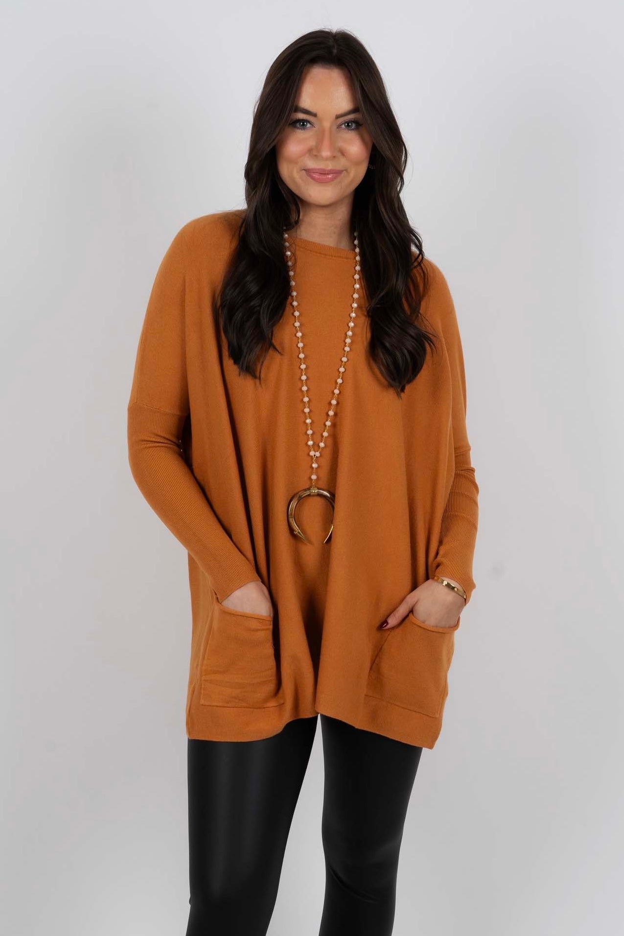 Totally Smitten Sweater (Caramel)