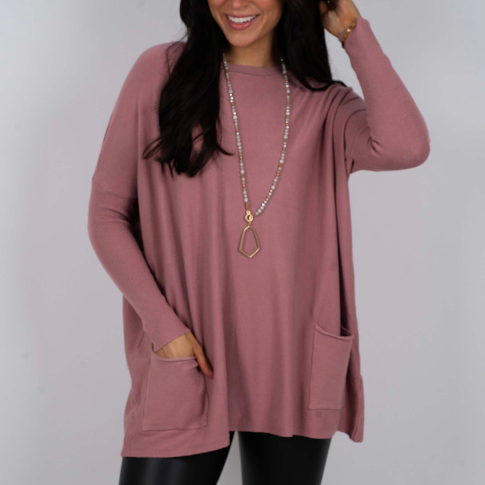 
                      
                        Totally Smitten Sweater (New Mauve)
                      
                    