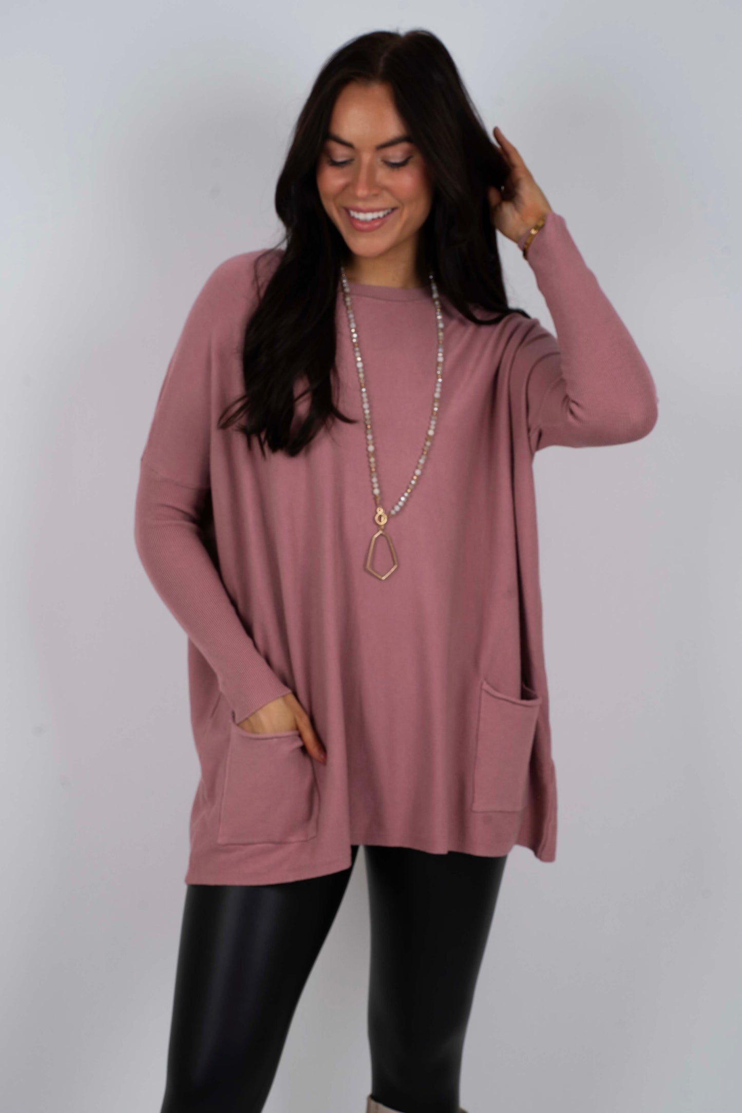 Totally Smitten Sweater (New Mauve)