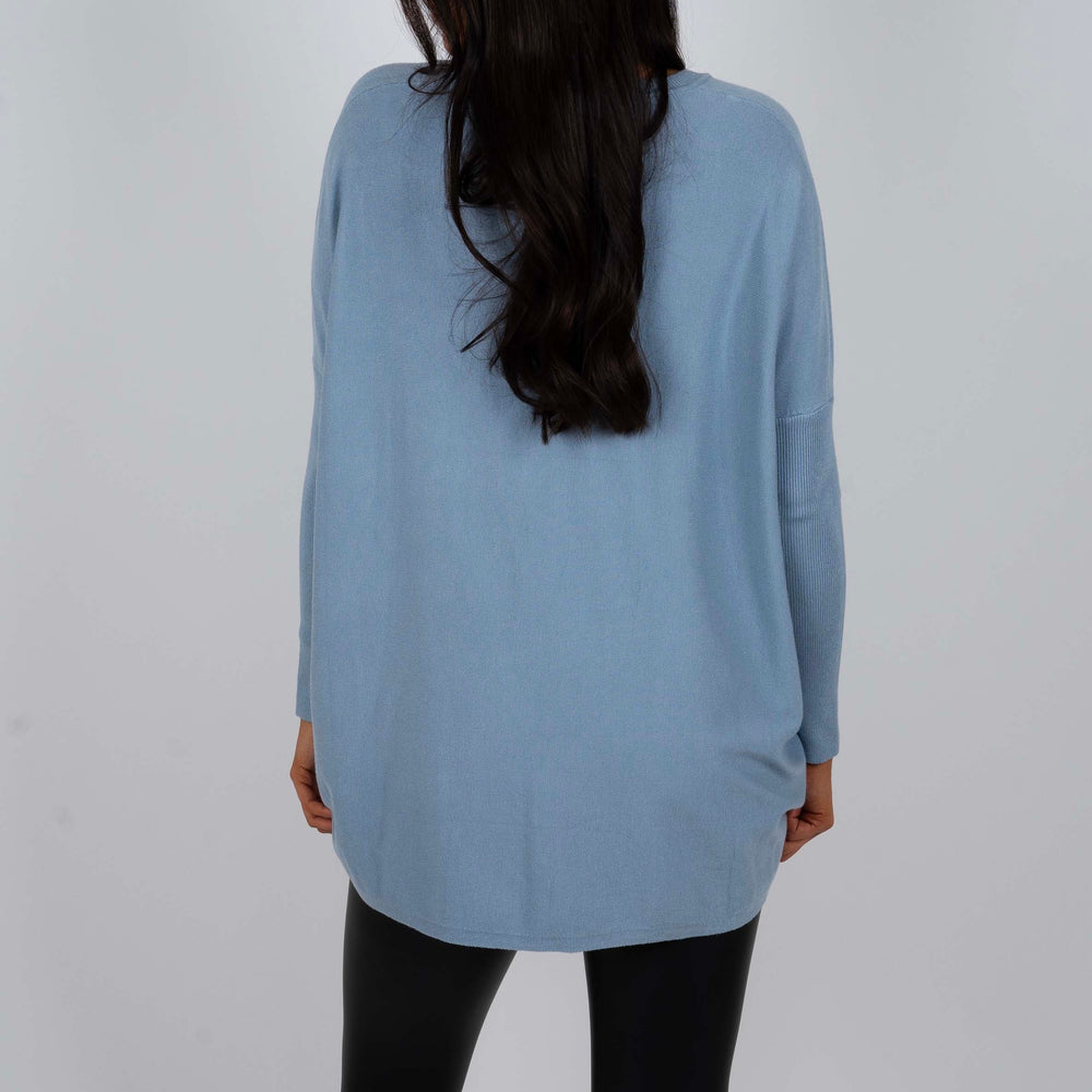 
                      
                        Totally Smitten Sweater (Faded Denim)
                      
                    