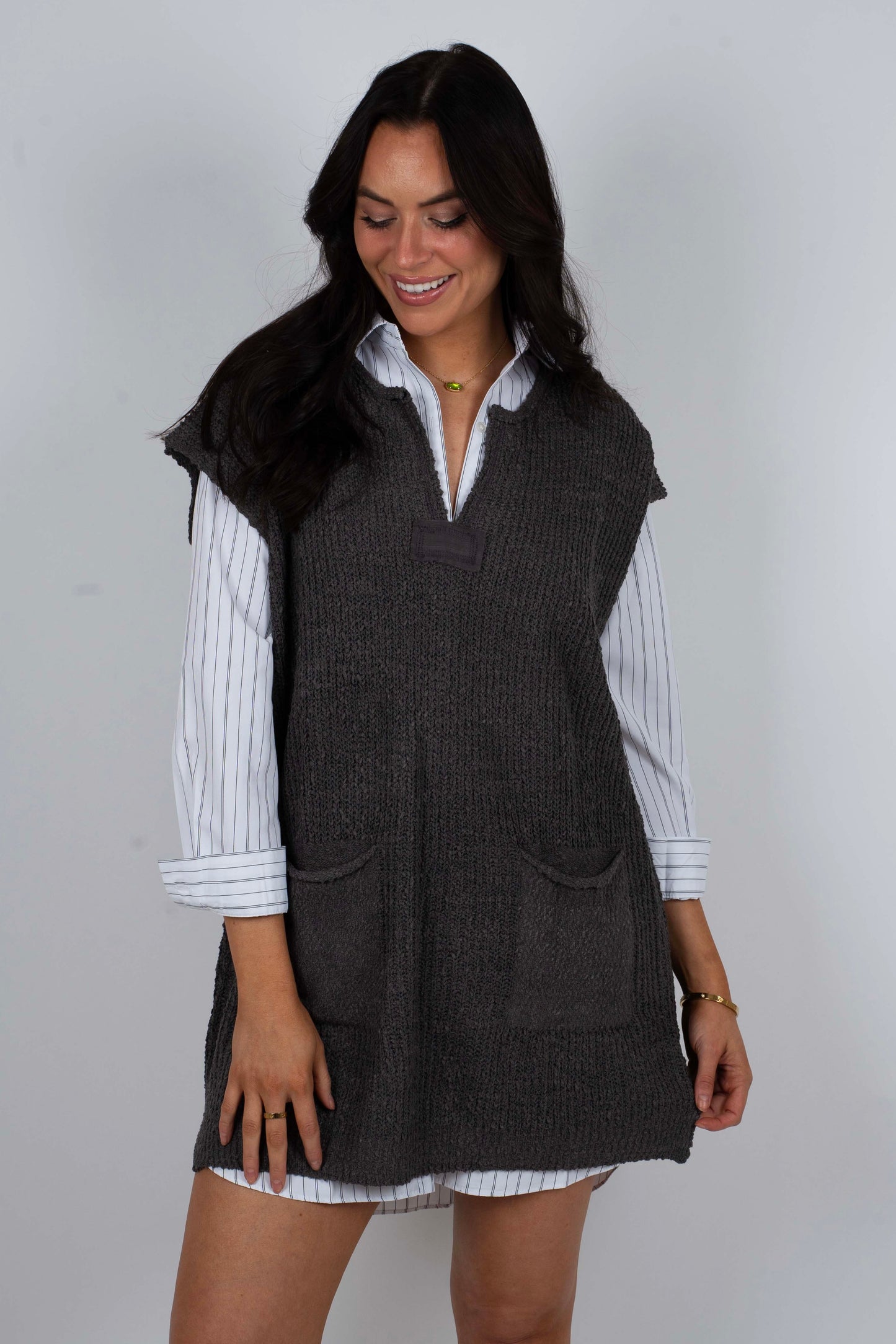 Cherish The Time Sweater Vest Dress