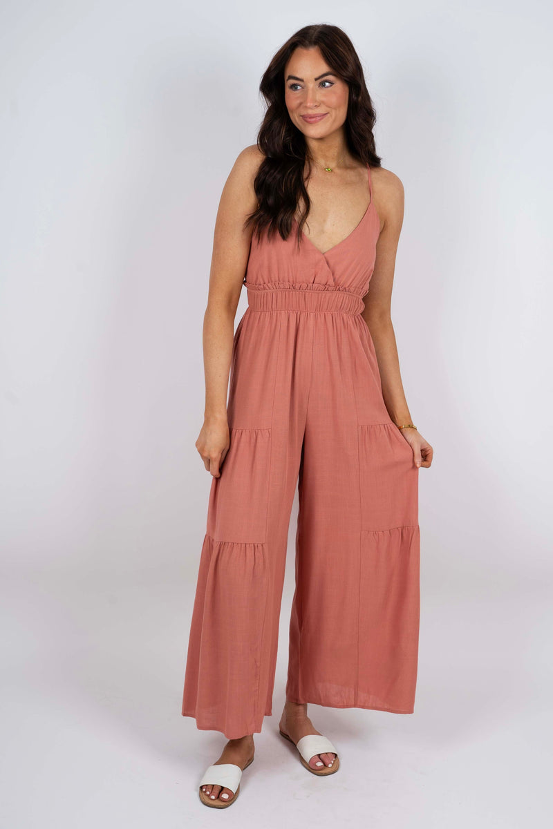 Think About You Jumpsuit (Blush)