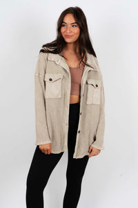 Camdyn Button Down (Stone)
